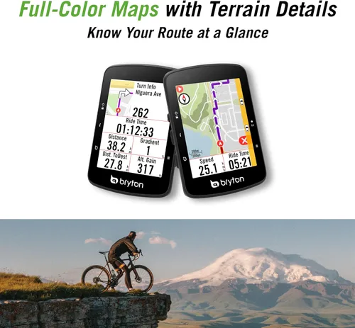 Miniatura 4 de Bryton Rider 650 - Pantalla táctil LCD a color de 2.8 pulgadas, GPS para bicicleta/ciclismo, mapa precargado de EE. UU., compatible con radar