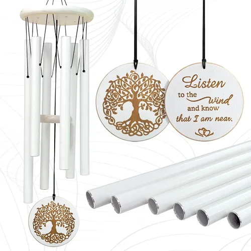 Aoedelyart Campanillas de Viento del Árbol de la Vida para Exteriores en Liquidación, Campanillas de Viento para la Pérdida de un Ser Querido,