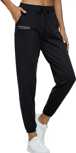 Kcutteyg Pantalones deportivos para mujer con bolsillos, ligeros, de secado rápido, pantalones deportivos suaves para gimnasio, yoga, correr
