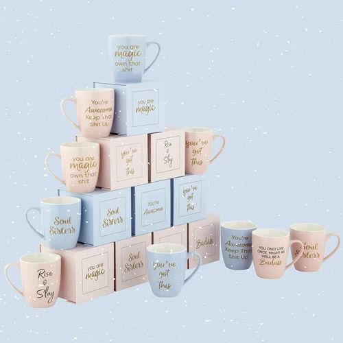 Miniatura 7 de Tazas inspiradoras con texto en inglés "You Got This Gifts for Women New Job Get Well Soon" (rosa, 14 onzas)
