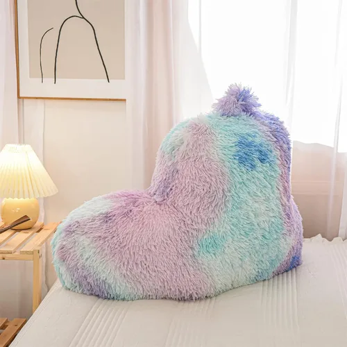 Miniatura 2 de Aimuan Almohada de lectura para descansar en la cama, almohada grande para adultos con respaldo y brazos para sentarse en la cama, cojín inclinado