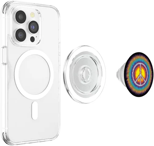 Miniatura 4 de Sunburst Peace SIgn Groovy 70s Retro Peace Sign PopSockets MagSafe PopGrip para iPhone
