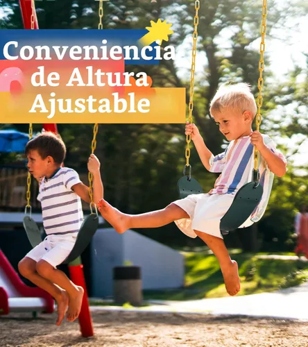 Miniatura 4 de Asiento de columpio resistente, cadenas de 66" resistentes a la oxidación con sección recubierta de PPC de 30", accesorio de repuesto