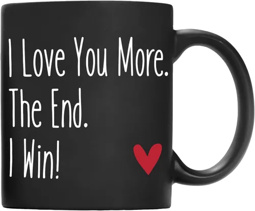 Miniatura 7 de QASHWEY Regalos románticos para ella y él, taza de café negra con texto en inglés "You're The Best Thing I've Ever Found on The Internet", tazas