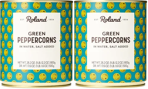 Miniatura 4 de Roland Foods Granos de pimienta verde en salmuera, alimentos importados especiales, lata de 28.2 onzas, paquete de 1
