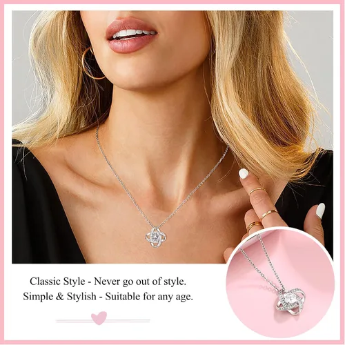 Miniatura 2 de UNGENT THEM Collar de nudo de amor para suegra, regalo de boda, Navidad, cumpleaños para abuela, madrastra, suegra, suegra, suegra, suegra, ahijada