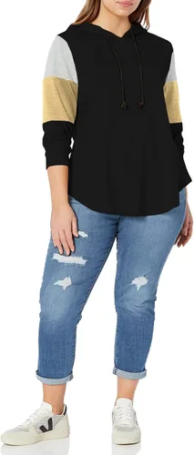 Miniatura 4 de DOLNINE Sudaderas con capucha de talla grande para mujer, sudaderas de manga larga con bloques