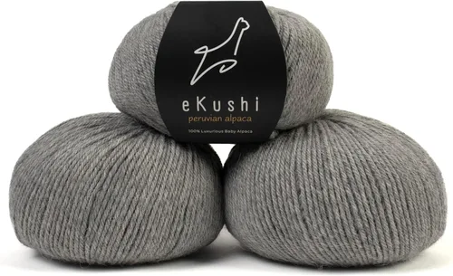 Miniatura 34 de 100% Hilo de Alpaca para Bebé para Tejer y Ganchillo - Juego de 3 Madejas de Hilo Premium DK - Ligero, Hipoalergénico y Térmico Hecho en Perú - N010