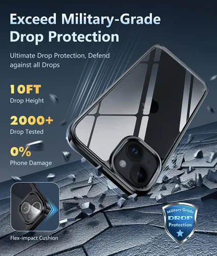 Miniatura 1367 de FNTCASE Funda para iPhone 13 Pro-Max: Fundas magnéticas transparentes compatibles con Magsafe Slim anti amarillamiento protección contra caídas