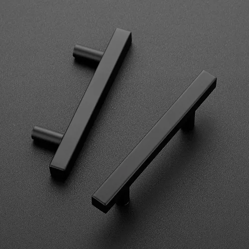 Miniatura 2 de Ravinte Paquete de 30 tiradores cuadrados de 5 pulgadas de acero inoxidable negro mate para cajones de cocina, manijas de gabinete de 5 pulgadas
