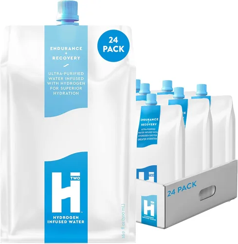 Miniatura 12 de HTWO Agua de hidrógeno molecular premium, sabor a fresa, sin azúcar, paquete de 6 unidades de 16.9 onzas, alternativa a la tableta hidrogenada +