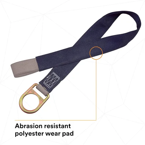 Miniatura 6 de 3M DBI-SALA 2100050 Correa de anclaje de hormigón con anillo en D en un extremo, bucle en el otro extremo, 42 pulgadas, azul/gris