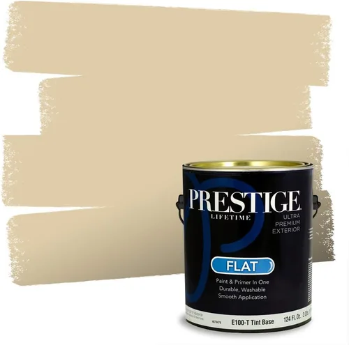 Miniatura 233 de PRESTIGE Paints Exterior Paint and Primer In One, 1-Gallon, Satin, Comparable Match of Benjamin Moore* Royal Linen* 931BM-PCM