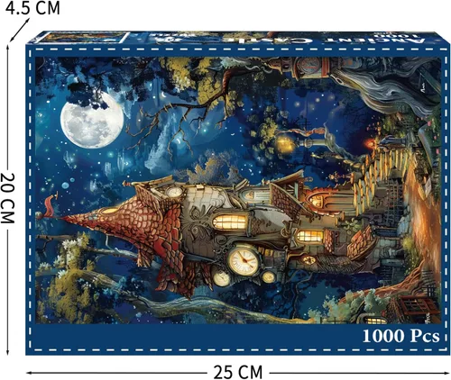Miniatura 3 de Rompecabezas de castillo antiguo para adultos de 1000 piezas, rompecabezas para adultos de 1000 piezas, juguetes desafiantes, rompecabezas