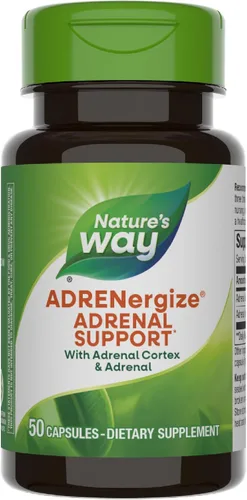 Nature's Way ADRENergize, Soporte Adrenal*, Sin Gluten, 50 Cápsulas (el embalaje puede variar)