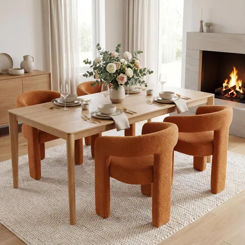 Miniatura 10 de Silla Moderna de Comedor Barrel, Silla Tapizada de Cocina de Piel Sintética con Brazos, Silla Lateral Cómoda para Sala de Estar/Oficina en Gris Pu