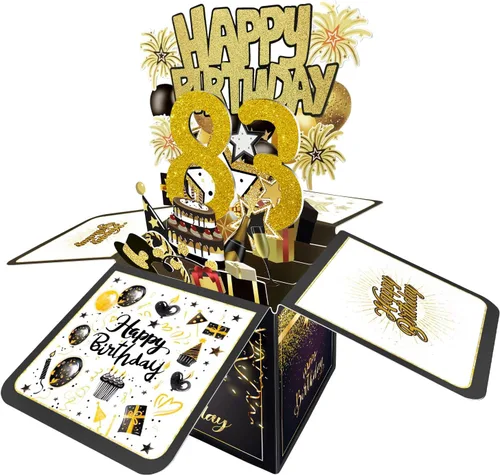 Miniatura 114 de Tarjeta de cumpleaños número 1 de Joycard, decoraciones de cumpleaños número 1 para niñas y niños, para ella o él, tarjetas 3D de feliz cumpleaños