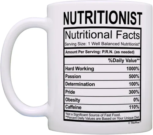 Miniatura 3 de ThisWear Regalos nutricionistas registrados para mujeres, información nutricionista, ideas de regalos de graduación, taza de café de cerámica de 11