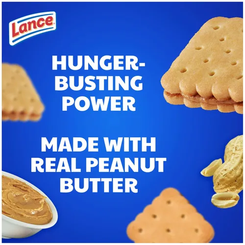 Miniatura 5 de Galletas de sándwich Lance, mantequilla de maní Nekot, 10 paquetes envueltos individualmente, 6 galletas cada uno