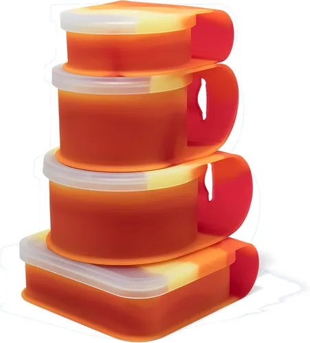 Miniatura 28 de Silipint Cuenco de silicona con tapa Go Go Connected, irrompible, no tóxico, apto para lavavajillas (Aurora, 25 onzas, paquete de 2)
