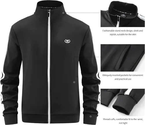 Miniatura 3 de Men's Tracksuits Set Long Sleeve Causal Full Zip Running Sports Sweatsuit for Men 2 Piece Outfits