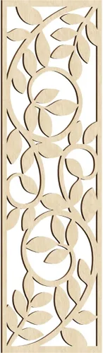 Miniatura 8 de 9 3/8"W x 24 3/8"H x 1/4"T Utica Decorativo Fretwork Madera Paneles de Pared, Abedul