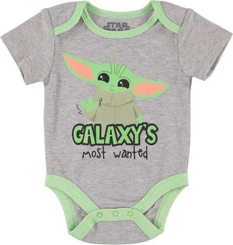 Miniatura 4 de Star Wars Body de bebé para niños, paquete de tres - Ropa de bebé Yoda