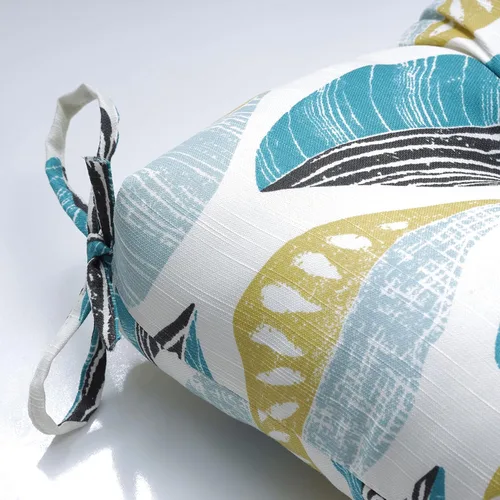 Miniatura 4 de Pillow Perfect Cojín para banco/columpio con diseño capitoné para exteriores/interiores, 56 x 18 pulgadas, azul