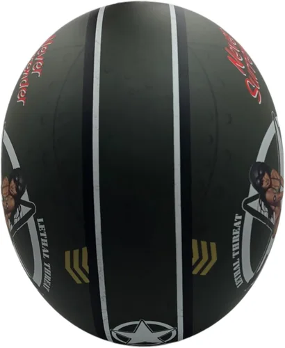 Miniatura 7 de Casco Vega V8 Retro Open Face Casco DOT y ECE de seguridad con espejo cromado (bloquea las ondas dañinas de rayos UV, UVA y UVC) / forros de gamuza