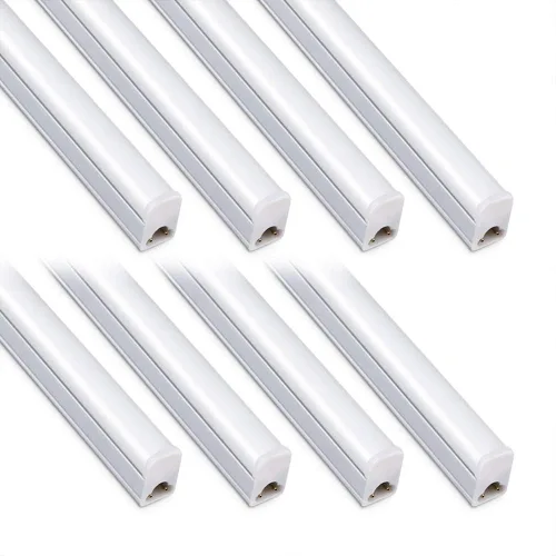 Paquete de 8 luces LED de tienda de 2 pies, 10 W, 1100 lúmenes, 4000 K, luz blanca fría, luz debajo del gabinete y luz de techo LED, para