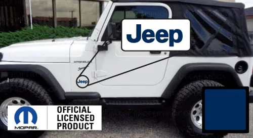 Miniatura 11 de 97-06 TJ Fender Small Jeep Side Logo Graphic para Jeep Wrangler TJ (1997-2006) (juego de 2) SJ3Y6 Baby Pink