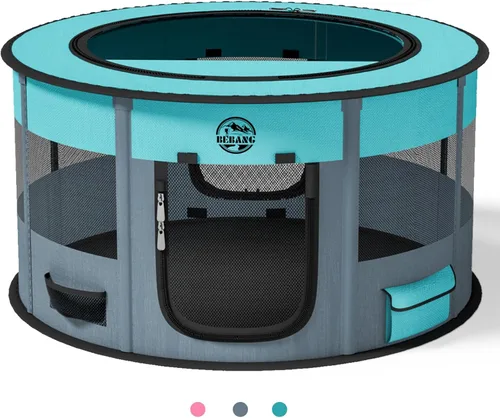 Miniatura 10 de Corralito de Juegos para Perros Corral para Cachorros Interior Jaula para Mascotas Jaula para Perros Pequeños Portátil Plegable Perrera para Gatos