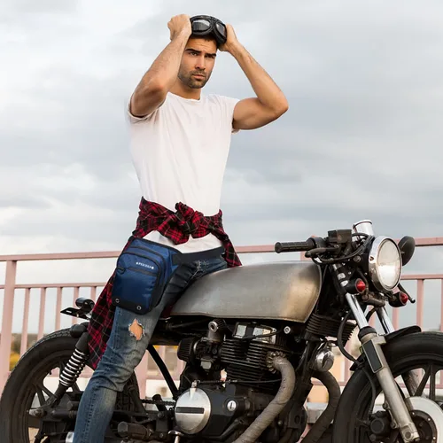 Miniatura 7 de Peicees Bolsa de pierna caída para hombres y mujeres, bolsa de cintura táctica, bolsa de muslo al aire libre, mochila cruzada para motocicleta