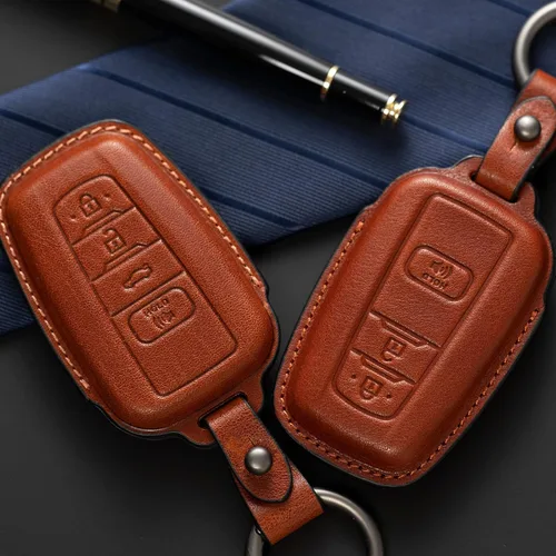Miniatura 5 de Compatible con Funda para Llavero Toyota de Cuero, Funda Protectora para Llavero Toyota Avalon Camry TRD Corolla Highlander Prius Prime RAV4 Prime