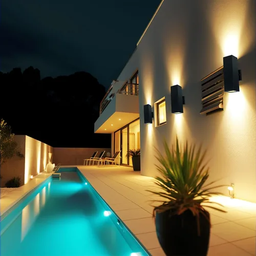 Miniatura 9 de iYogaled Lámpara de pared al aire libre del atardecer al amanecer, lámpara de pared para patio, luces de porche de bronce aceitado para pared al