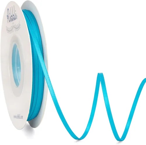 Miniatura 26 de Ribbli - Cinta de satén de doble cara dorada, 1/8 pulgadas x 50 yardas, uso para ramo de lazos, envoltura de regalos, decoración de tarjetas