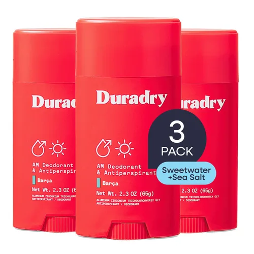 Duradry Desodorante antitranspirante de fuerza clínica para mujeres y hombres, fórmula limpia con ingredientes naturales, olor y protección excesiva