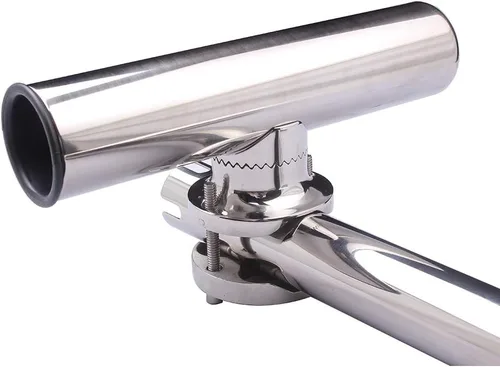 Miniatura 2 de Tournament Style Fishing Rod Holders, Stainless Steel Fishing Rod Holder Clamp-on 1 1/4" to 2" Rails for Boat, Side Mount Rod Holder for Marine