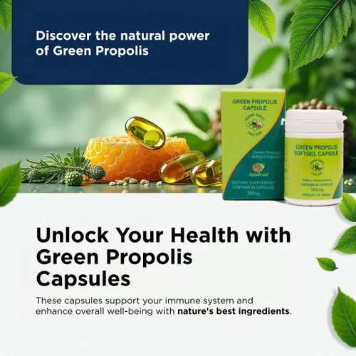 Miniatura 2 de Propóleo verde brasileño - Apoyo inmunológico - 900 mg diarios (3 cápsulas x 300 mg) - 90 cápsulas blandas