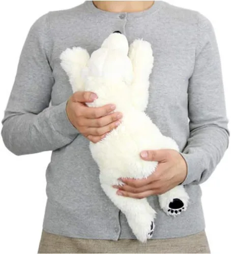 Miniatura 2 de TAMMYFLYFLY Peluche de oso polar para dormir, lindo animal de peluche, juguete suave de 14 pulgadas (mediano)