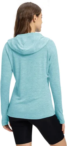 Miniatura 6 de TBMPOY - Camiseta de manga larga y capucha con protección solar FPU 50 + para mujer, para pesca, senderismo, salidas al aire libre, camiseta ligera