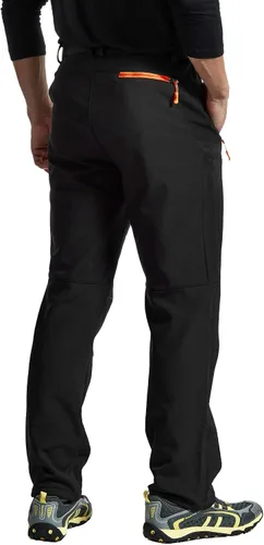 Miniatura 4 de TBMPOY - Pantalones de esquí de nieve impermeables con forro polar para hombre, para senderismo, montaña, revestimiento suave con cinturón