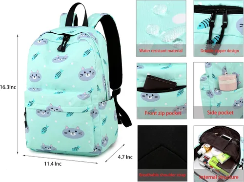 Miniatura 4 de Abshoo mochila ligera infantil de unicornio bolsa para la escuela bolsa para niñas