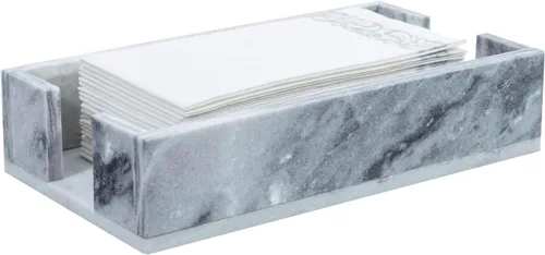 Miniatura 8 de MyGift Toallero de papel plegado para baño, alambre de metal negro mate y madera maciza rústica marrón oscuro, accesorios de baño, bandeja de tocador