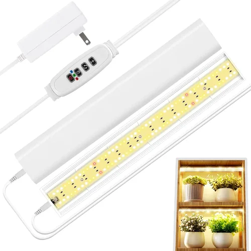 FOXGARDEN Tira de luz de cultivo para plantas de interior, lámpara brillante de 192 LED de espectro completo con temporizador de encendido/apagado