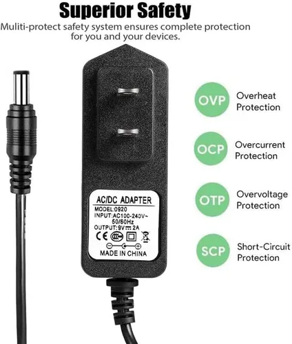Miniatura 2 de Cable de alimentación universal de 9 V para Schwinn 170 430 A10 A20 420 460 101 130 150 202 220 230 240 Schwinn Cable de alimentación de bicicleta