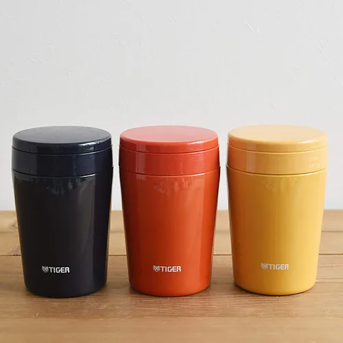 Miniatura 7 de Tiger Thermos - Tarro de sopa aislado al vacío, 12.8 fl oz (12.8 fl oz), térmico, caja Bento, boca ancha, fondo redondo, amarillo azafrán