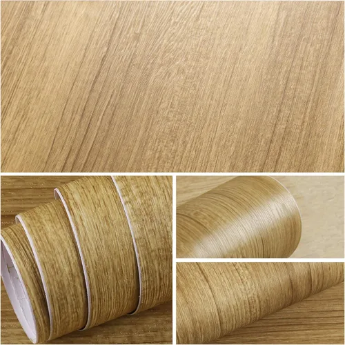 Miniatura 3 de VEELIKE Papel de contacto de madera marrón natural de 15.7 x 118 pulgadas, encimeras de despegar y pegar, papel tapiz de madera impermeable