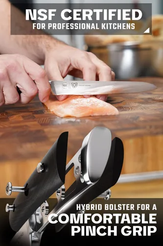 Miniatura 4 de DALSTRONG Gladiator Series Elite - Cuchillo de cocina de acero alemán forjado de alto carbono - Mango negro G10 - Cuchillo de cocina de regalo