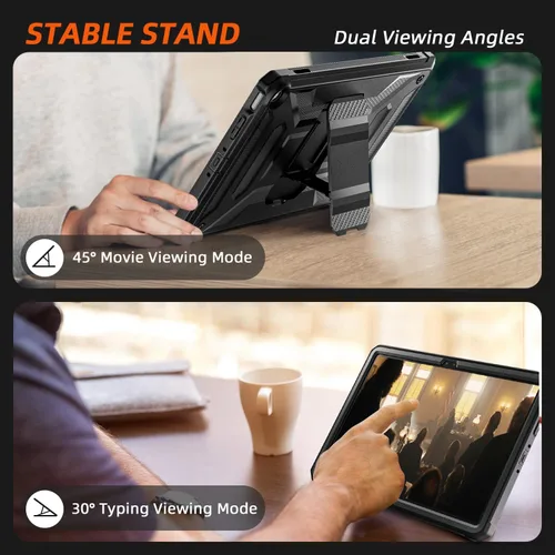 Miniatura 5 de DJ&RPPQ - Funda para tablet Amazon Fire Max 11 (13ª generación, versión 2023), carcasa trasera resistente con soporte de visualización manos libres